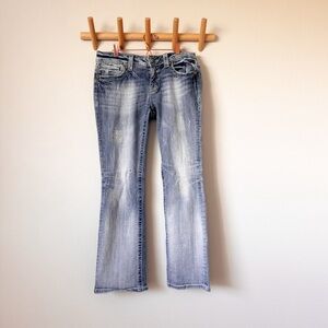 Miss Me Embellished Wing Boot Cut Jeans